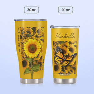 Butterfly Sunflower HTQ0411003 Stainless Steel Tumbler