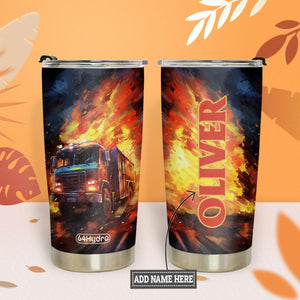 Fire Truck HTRZ24087883CG Stainless Steel Tumbler