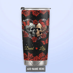 From Our First Kiss Till Our Last Breath Skull Couple HHLZ280623823 Stainless Steel Tumbler