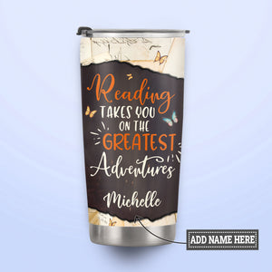 Reading Takes You On The Greatest Adventures HHLZ270623481 Stainless Steel Tumbler