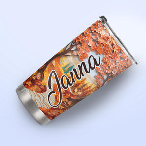 Autumn Leaves Quilling Art HTRZ31086695HS Stainless Steel Tumbler