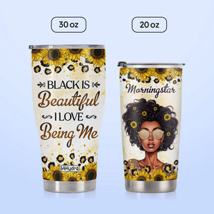 Black Is Beautiful I Love Being Me DNRZ270623380 Stainless Steel Tumbler