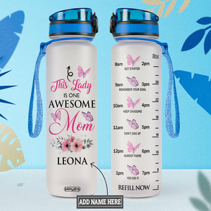 Butterfly Awesome Mom HTRZ17086585GI Water Tracker Bottle