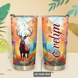Deer In Colorful Forest HTRZ15094730FW Stainless Steel Tumbler