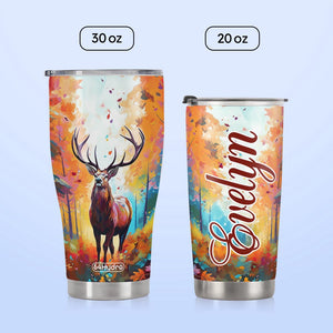 Deer In Colorful Forest HTRZ15094730FW Stainless Steel Tumbler