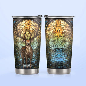 Deer Stained Glass HTRZ15097078QA Stainless Steel Tumbler