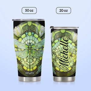 Dragonfly Chrysolite Crystal Mosaic HTRZ05095509TK Stainless Steel Tumbler