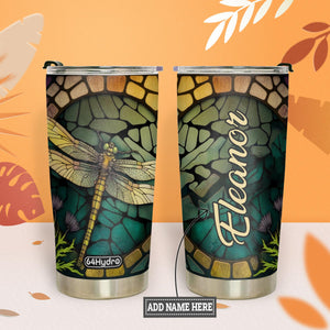 Dragonfly Citrine Crystal Mosaic HTRZ05098171EU Stainless Steel Tumbler