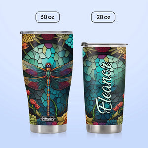 Dragonfly Colorful Crystal Mosaic HTRZ05098767VS Stainless Steel Tumbler