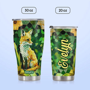 Fox Chrysolite Crystal Mosaic HTRZ14092666ZD Stainless Steel Tumbler