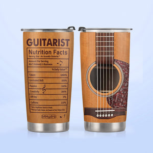 Guitarist Nutrition Facts Acoustic Guitar DNRZ230623283 Stainless Steel Tumbler