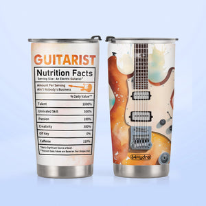Guitarist Nutrition Facts Electric Guitar DNRZ230623601 Stainless Steel Tumbler