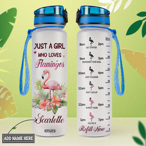 Just A Girl Who Loves Flamingos HHRZ09085610YY Water Tracker Bottle