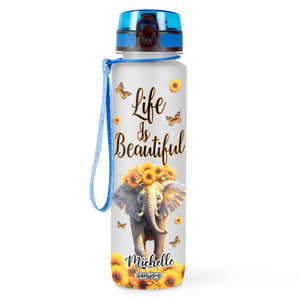 Life Is Beautiful Lovely Elephant HTRZ10089116ML Water Tracker Bottle