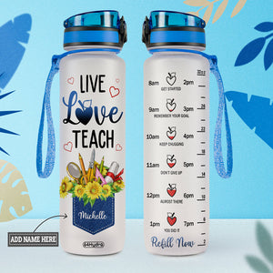 Live Love Teach HHRZ27077604AB Water Tracker Bottle