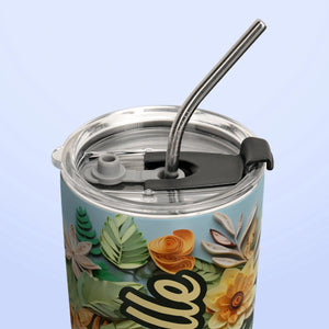 Sloth Quilling Art HTRZ18091603BA Stainless Steel Tumbler