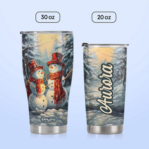 Snowman Couple HTRZ19098578JE Stainless Steel Tumbler