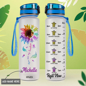 Turtle Colorful You Are My Sunshine HHRZ09086834DL Water Tracker Bottle