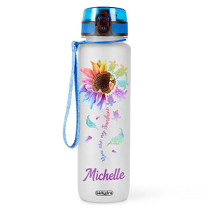 Turtle Colorful You Are My Sunshine HHRZ09086834DL Water Tracker Bottle
