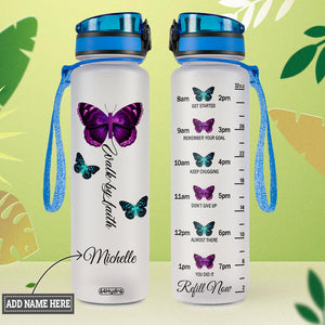 Walk By Faith Butterfly HTRZ10087652GS Water Tracker Bottle
