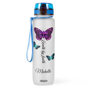 Walk By Faith Butterfly HTRZ10087652GS Water Tracker Bottle