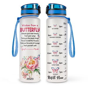 Wisdom From A Butterfly HHRZ09087036TW Water Tracker Bottle