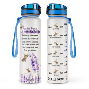 Wisdom From A Hummingbird HHRZ09088576PL Water Tracker Bottle